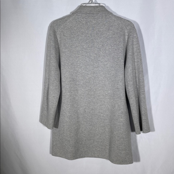 J CREW WOMENS SOPHIE OPEN FRONT CARDIGAN SWEATER MEDIUM WOOL GRAY - Picture 8 of 8